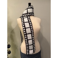Crochet film roll scarf crochet scarf roll film