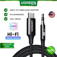 UGREEN USB C to AUX 3.5mm Audio Adapter Male Cord Car AUX Stereo Plug Cable DAC Chip Smartphone Tabl