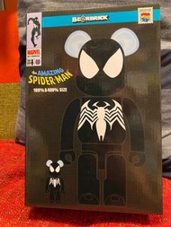 全新未開 BEARBRICK SPIDER-MAN BLACK COSTUME 100％ & 400％