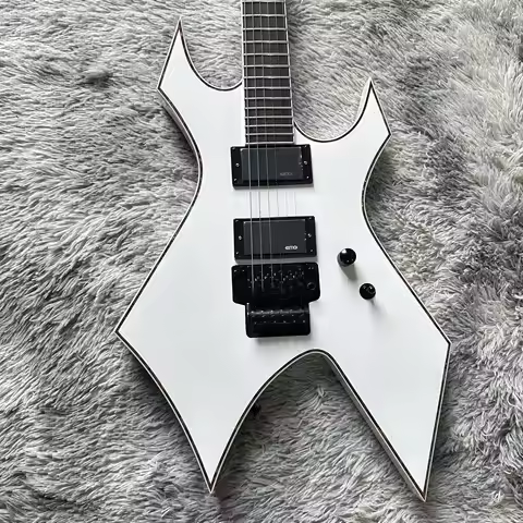 Custom Warlock Extreme Rich Electric Guitar 6 String White BC Style Floyd Rose Christmas gift. Free 