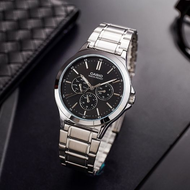 Win Watch shop นาฬิกาข้อมือผู้ชาย สายแสตนเลส รุ่น MTP-V300D หน้าปัด 3 วง - ของแท้ 100% รับประกันสินค