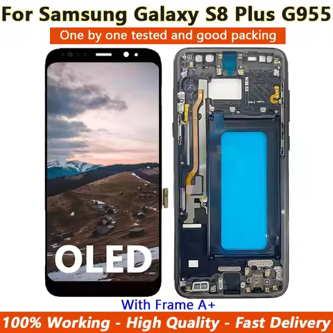 OLED For Samsung Galaxy S8 Plus G955 G955F LCD with Frame Touch Screen Digitizer For Galaxy S8+ Disp
