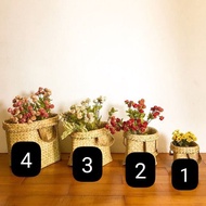 Purun Bag Woven Basket/ Purun Basket/ Photo Property Pot Cover/ for Eid Hampers Rustic Room Corner D