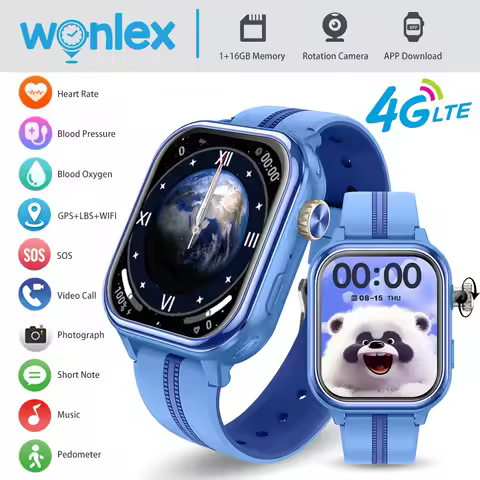 Wonlex 4G Smart Watch Kids KT39 Rotation Camera 1+16GB Memory GPS Real-time Location Video Call Wate