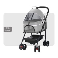 Pet Stroller Dog Cat Portable Foldable out Pet Trolley Small Dog Outdoor Travel Stroller Cat