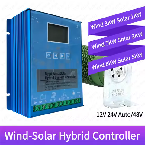 MPPT Wind Solar Hybrid Charge Controller 12V/24V AUTO With Dump Load Resistor MPPT Wind Solar Hybrid