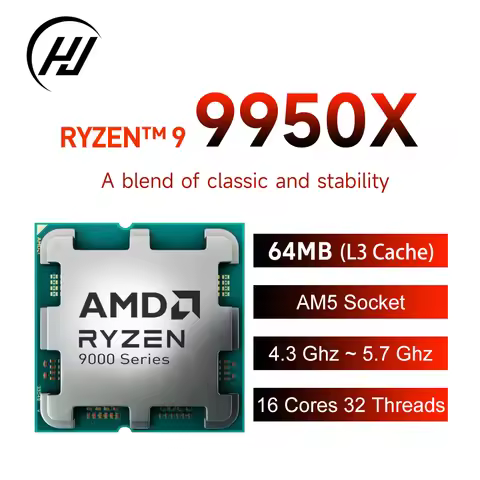 AMD Ryzen 9 9950X R9 9950x CPU Processor TDP 170W 5.7GHz 16-Core 32-Thread 80MB Game Cache New 4NM S