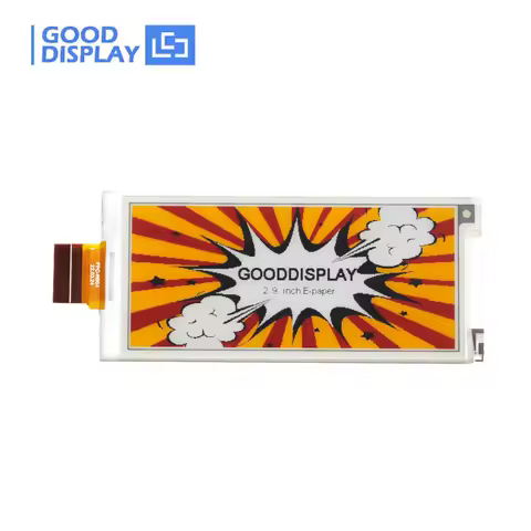 2.9'' 4-color Multi-color E-Paper Display, 384x168, Low Power Consumption, GDEY029F51H, for ESL Pric