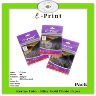 E-PRINT - 4R A6 260GSM Silky Gold Photo Paper Glossy - Pack