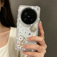 Glitter Bling Silver Diamond Case For Xiaomi Redmi K90 Pro Max K80 Pro K70/K80 Ultra Casing Luxury R