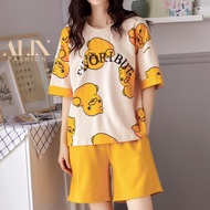 【ALin】Pajama Terno Sleepwear For Women cotton short sleeve short pants