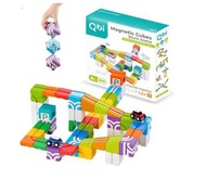 Qbi 兒童益智磁吸車 百變軌道 STEM 慣性小跑車 46 PCS Set (品質符合歐美玩具標準)