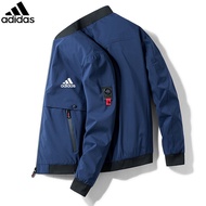 Limited time discount adidas Jaket Lelaki Waterproof and Windproof Baju Men's Slim Fit High Quality New Slim Casual Bomber Jacket