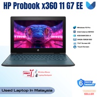 HP Probook x360 11 G7 EE [Touch Screen]  Intel Celeron | 4GB RAM /64GB+128GB SSD | Laptop [Murah]