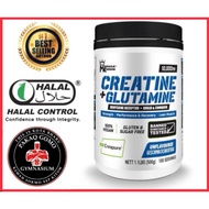 Muscle Kingdom Creatine Monohydrate + Glutamine 500 g (100 serving) halal creatine, halal glutamine