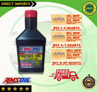AMSOIL SAE 5W-40 Fully Synthetic Diesel Oil ( Max Duty Protection ) / with FREEBIE ( 5W40 Engine Oil Motor Oil ) Amsoil-0031 4x4b