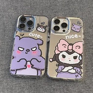 Casing iphone 11/12/13/14/15/16 Pro max Cute Kuromi mirror Case For iPhone 11,12,13,14,15,11PM,12PM,