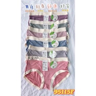 Liangying Underwear 95115 Tencel Loose Non-Rolling Mid-Waist Plain Color