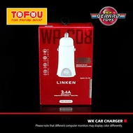 WK DESIGN WK Linken 2.1A WP-C08 White Car Charger SaverDesign Original