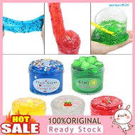 [Mer]  70ml Fruit Slime Toy Various Soft Stretchy Non-sticky Cloud Crystal Mud Stress Relief Vent Toys Colored Clay DIY Slime Decompression Squeeze Toy Party Favors