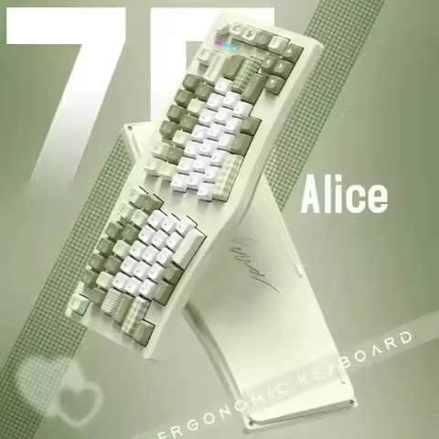 FEKER Alice75 Mechanical Keyboard Aluminum Shell Wireless Tri-mode Gasket Hot-Swap RGB Custom Ergono