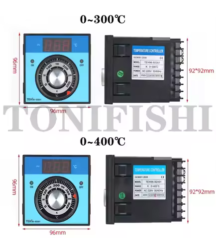 TEH96-92001 Gas Furnace Electric Oven Digital Thermostat 0-400°C 0-300°C 220V 380V