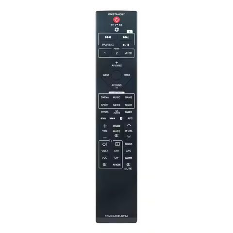New RRMCGA331AWSA Replaced Remote Control Fit for Sharp Soundbar HT-SB602 HTSB602