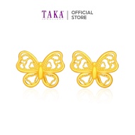 TAKA Jewellery 999 Pure Gold Earrings Butterfly