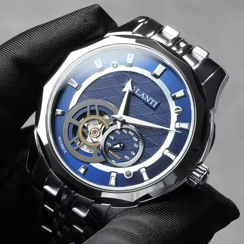 CADISEN Mechanical Watch Hollow Dial MIYOTA 82S5 Automatic Movement Waterproof Watches Sapphire Tung