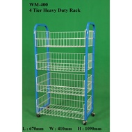 WM400~ 4Tier Heavy Duty Storage Rack  / WM409S~ 4 Tier Heavy Duty Dish Rack/ Rak Besi/ Rack Pinggan 