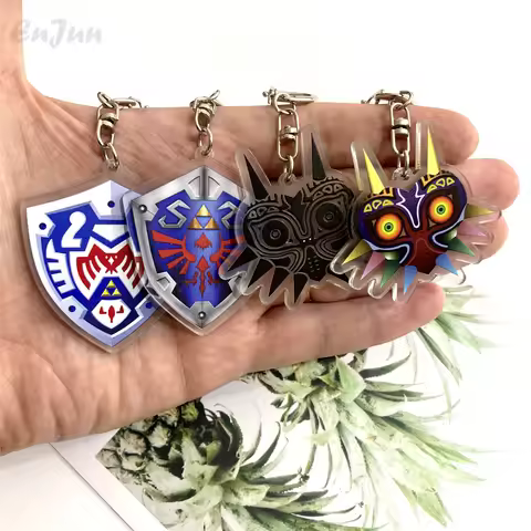Triforce Symbol Hylian Shield Keyrings Breath of The Wild Sheikah Eye Majora's Mask Sword Zeldas Tea