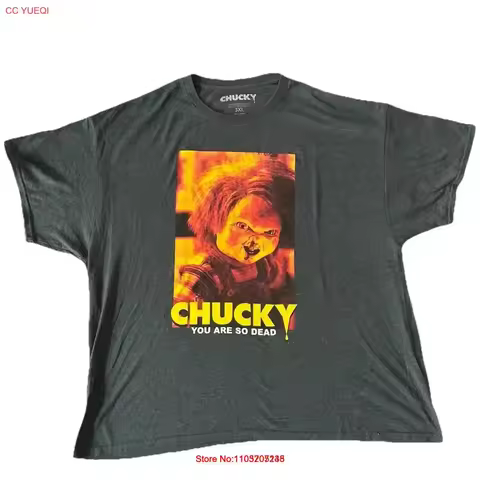 Chucky T Shirt Adult 3XL Gray Horror You Are So Dead Universal Studio vintage Washed homme Stylish S