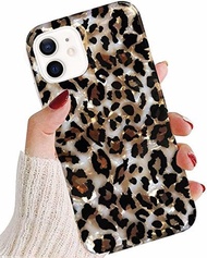 ▶$1 Shop Coupon◀  Jwest iPhone 11 Case, Luxury Sparkle Translucent Clear Leopard Cheetah Pearly-Lust