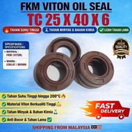 TC 25x40x6 Motosikal FKM Viton Oil Seal Getah Minyak Tahan Panas Industrial Seal