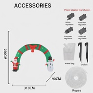 cod 10.17FT Inflatable Toy Arch Snowman Santa With LED Lights Xmas Yard Lawn Garden Party Decor Chri