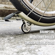 CNC Mudguard Roller Single Easy Wheel Fender Wheel With Bracket For Brompton L-Type Pikes 3Sixty Tri