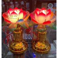 Large Lotus Worship Light Set, Altar Lamp, Buddha Worship Light, Lotus Lamp, Earth Altar Lamp - Altar - Altar