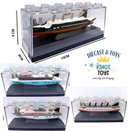 Diecast Acrylic Miniature Cruise Ship Passenger Ship Premium Iron Material