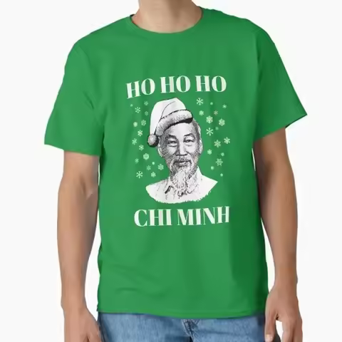 Ho Chi Minh Funny Vietnam Christmas Gif T shirt Made in US AUS Size S 2XL