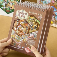 Zaomu Dream Town 40pages landscape sticker 3D Miniature Scene Collection Magic Theme House Stickers 