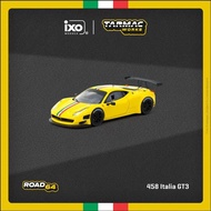 PreSale TW 1:64 458 Italia Yellow Diecast Car Model Collection Miniature Toy Tarmac Works