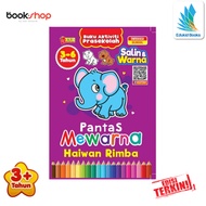 Buku Aktiviti Prasekolah - Buku Pantas Mewarna Haiwan Rimba - Buku Mewarna - Dwibahasa - Buku Kanak-
