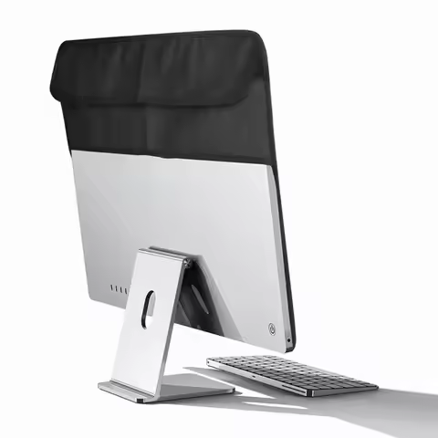 Dustproof Cover For IMac 24 Inch Display Screen Monitor PU Leather Protection Cover With Back Pocket