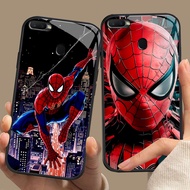 CK-30 Spiderman Hero HD Glass Casing for OPPO A7 A12 A12S A11K A5S F9 F7 F5 Realme 2 Pro