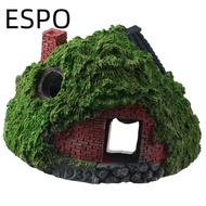 ESPO Hobbit House, Resin Thatched House Aquarium Decoration, Simulation Simulation Betta Hideout Cav