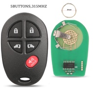 jingyuqin 315/433MHz GQ43VT20T Remote Car Key Fob For Toyota Sienna Tundra Sequoia Tacoma Camry High