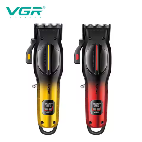 VGR Clipper Professional Hair Cutting Machine Adjustable Trimmer 9000 RPM Cordless Haircut Machine L