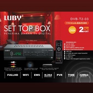 STB SET TOP BOX LUBY DVB T2 Digital TV Broadcast Full Hd 1080 1 Year Warranty - SNI