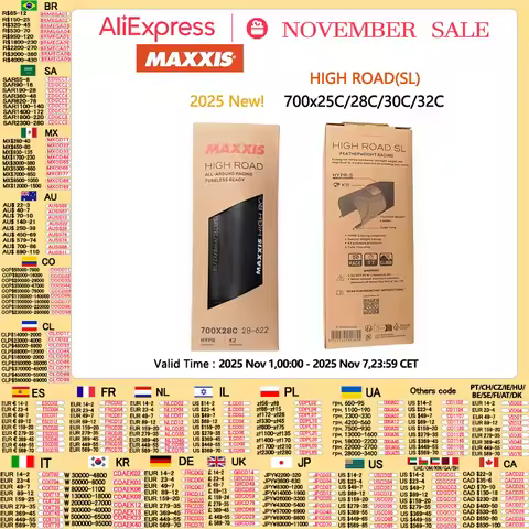 MAXXIS HIGH ROAD SL 2025 New 700x25C/28C/30C/32C All-round Ultralight Road bike tires Tubeless compe