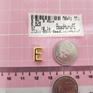 Murni Mewah Emas916, Bead Bead Licin Huruf E 1211 1.0 cm Pd 0.46